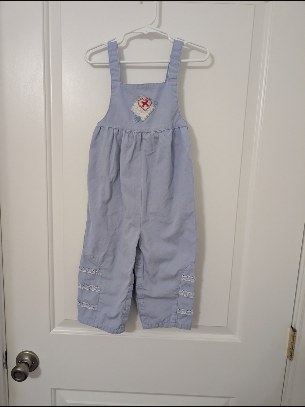 Gymboree Love Is In The Air Applique Overalls With Ruffles Girly Cottage Core